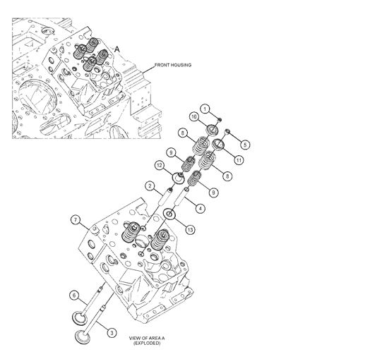 Головка блока цилиндров CAT 3508/3512B EUI в сборе